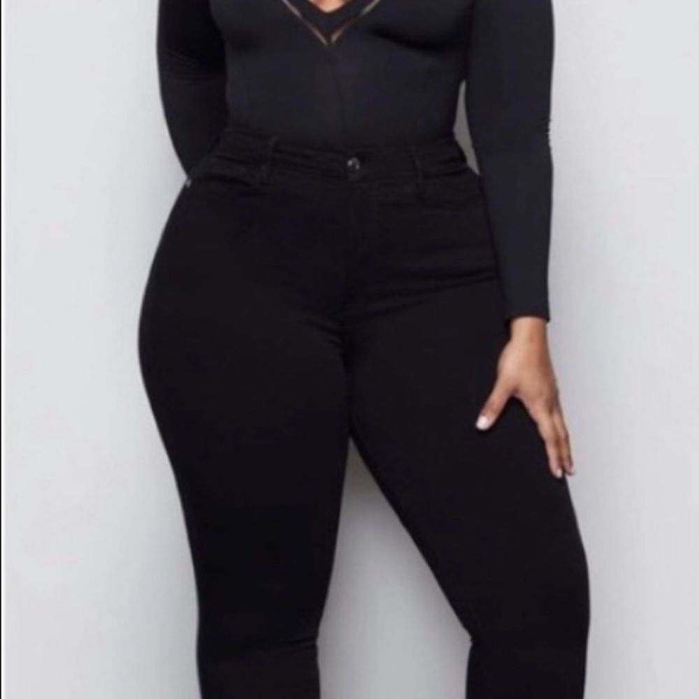 Good American Good Legs Black Jeans Plus Size 24 - Picture 4 of 8